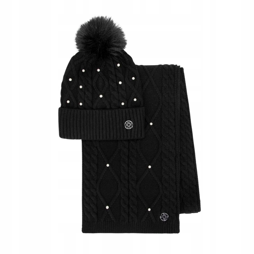 Dámská zimní souprava – čepice a šála s perličkami Wittchen 101-SF-023-1