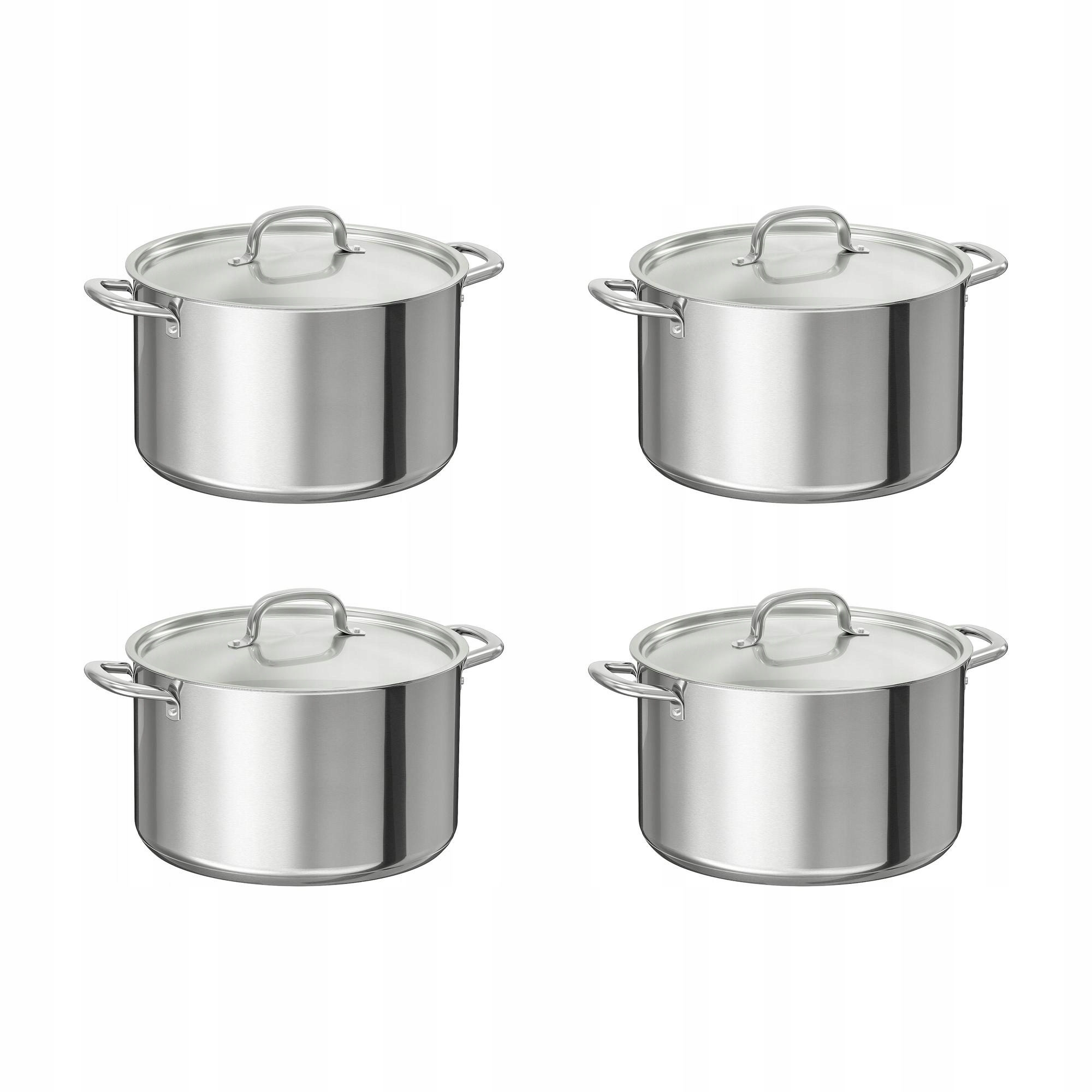 4 szt. Ikea 365+ Garnek z pokrywką stal nierdz 10.0 l