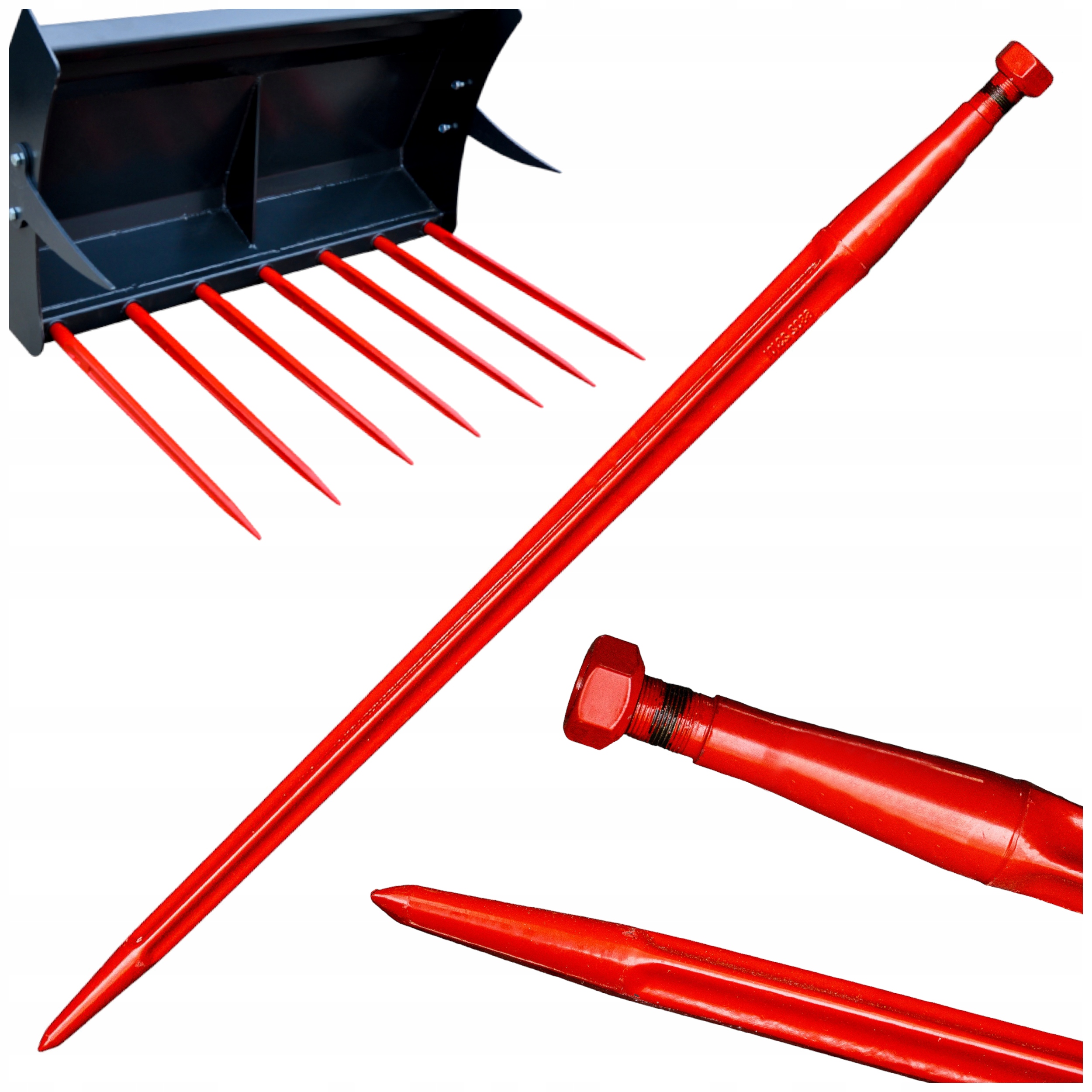 ZĄB SZPILKA KIEŁ WIDŁY TUR Z NAKRĘTKĄ DO TURA ŁADOWACZA PALEC KUTY 810MM