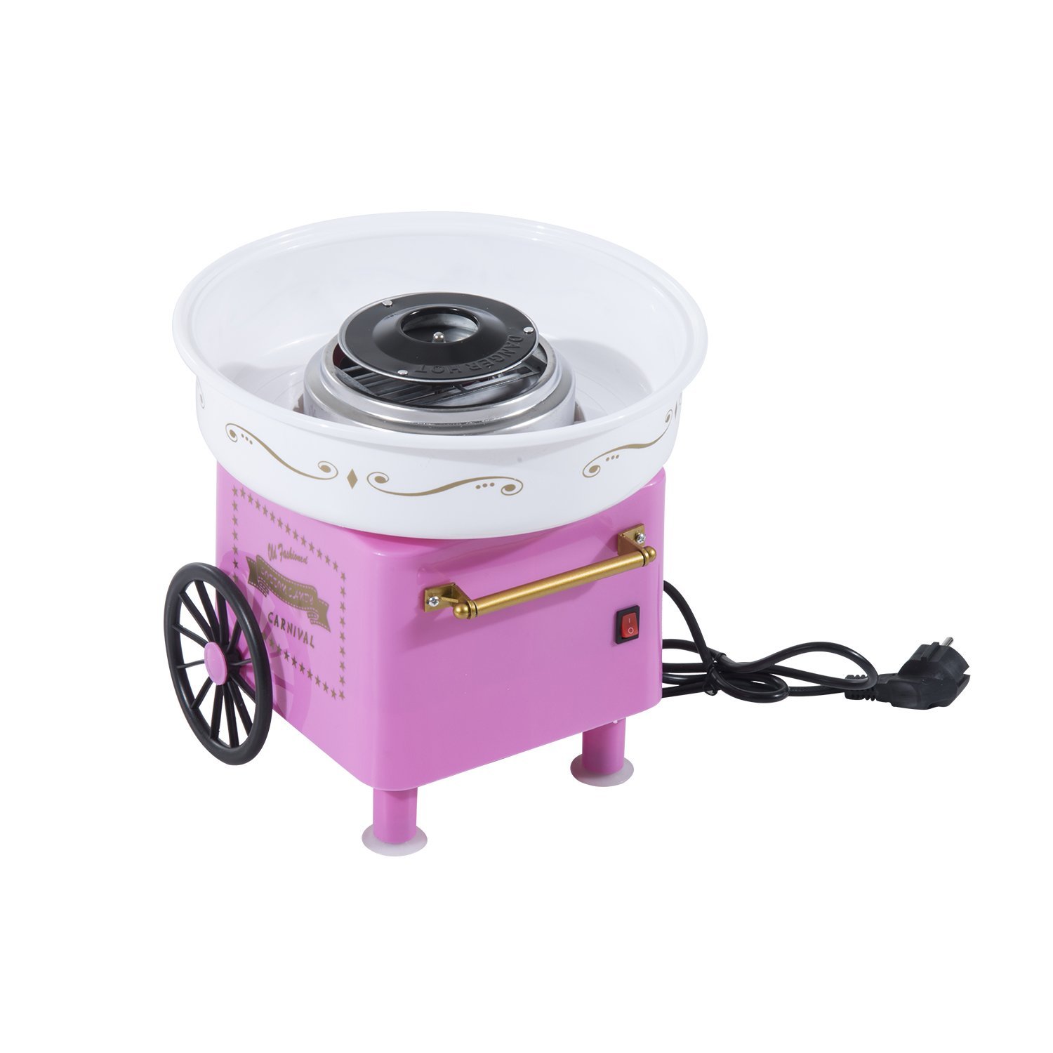 Strojový stroj pre cukor wat homcom ružový
