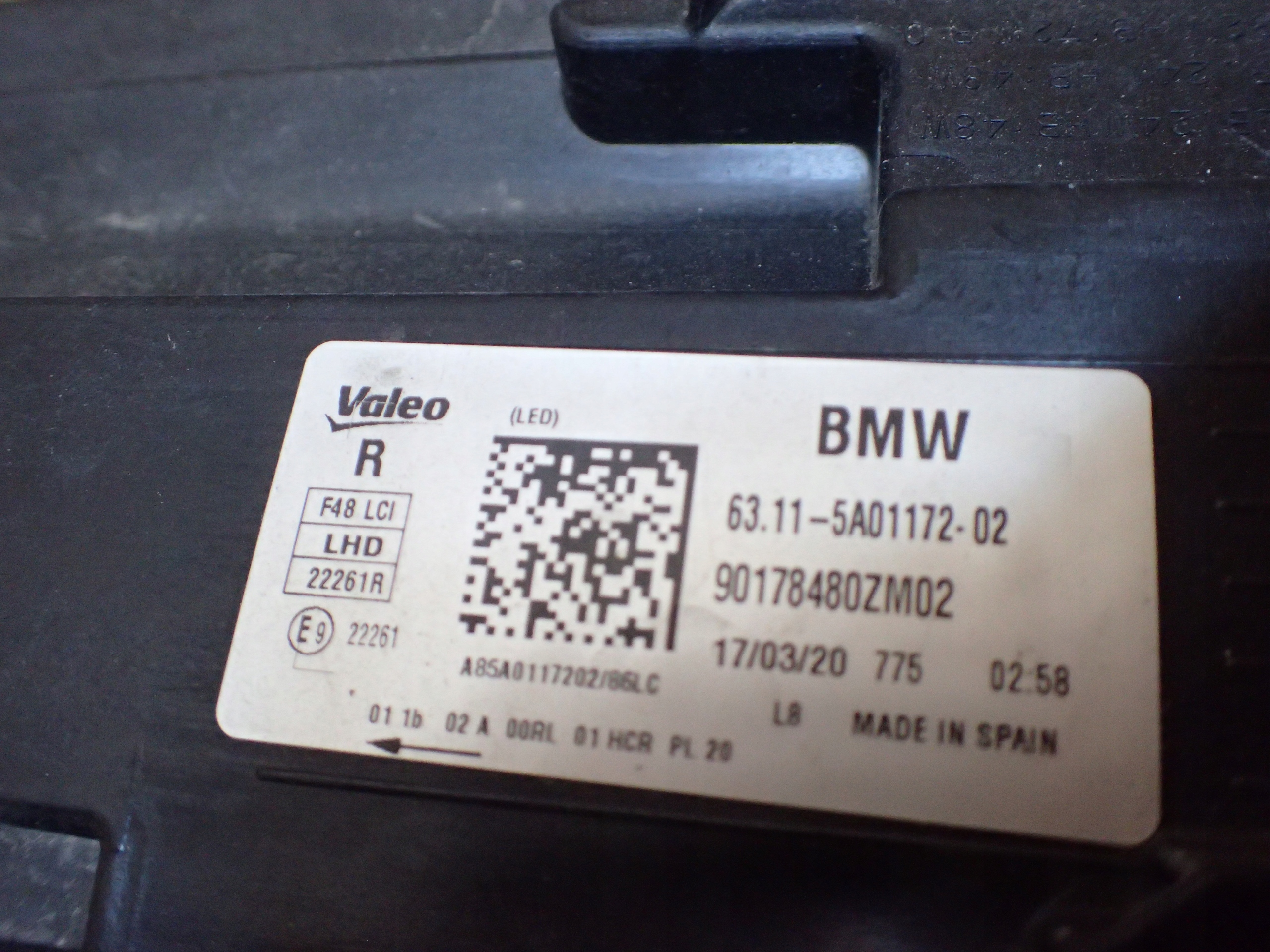 light front right BMW X1 F48 LIFT FULL LED LCI