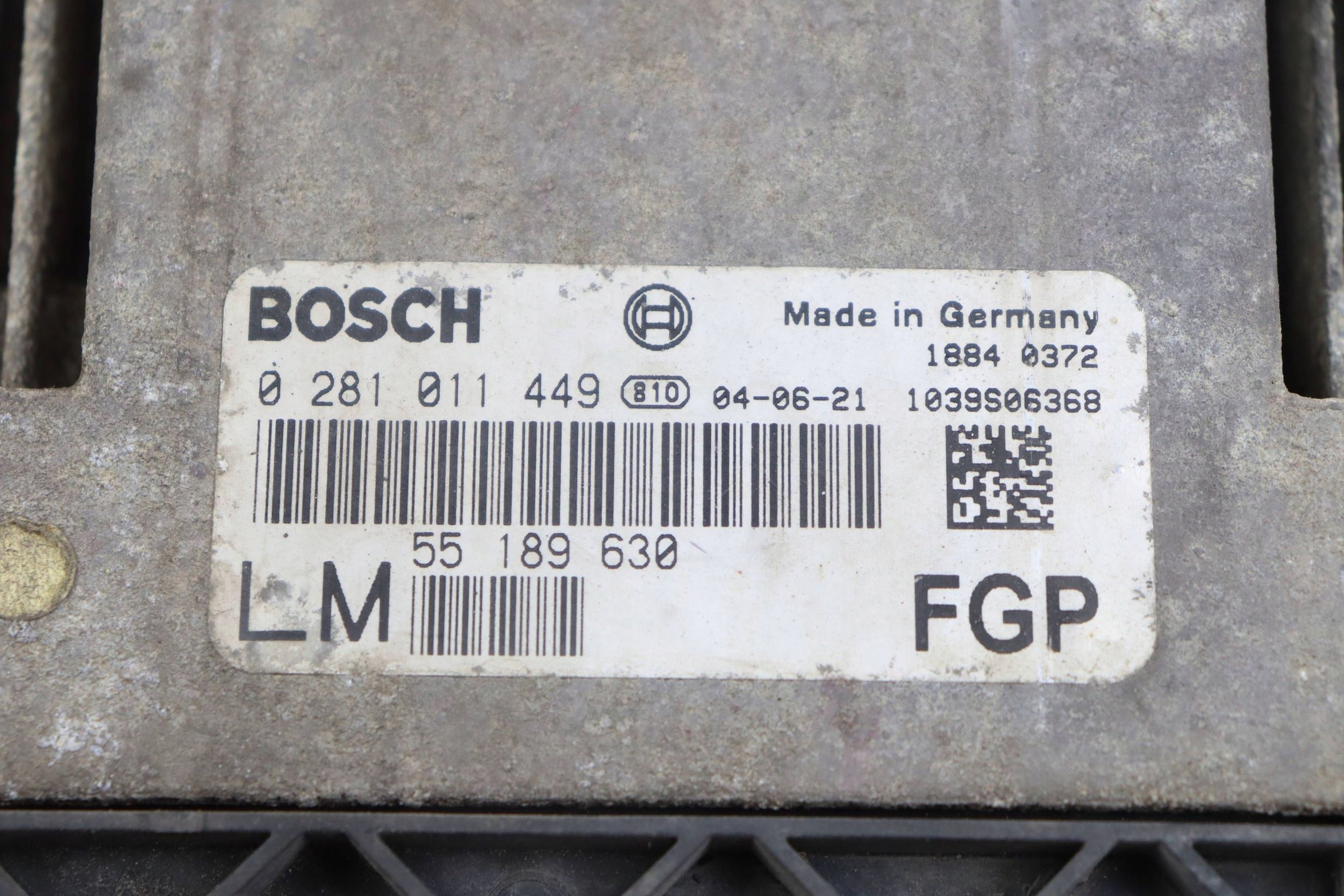 OPEL VECTRA C computer Centralina Motore 1.9 CDTI 55189630 0281011449