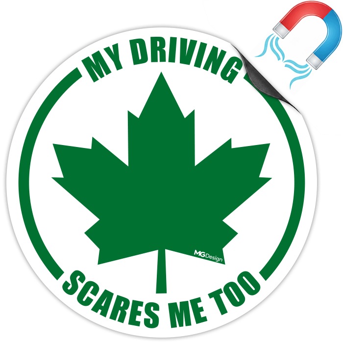 Magnes Naklejka na Samochód My Driving Scares Me Too Nowy Kierowca