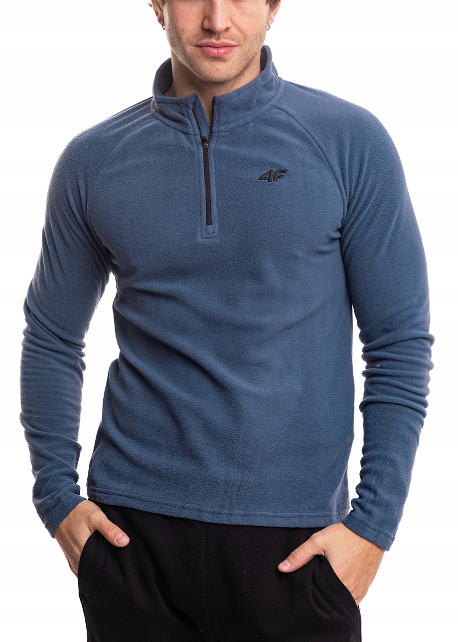 Polar Męski 4F Rozpinany Zamek 1/3 Bluza Polarowa Ocieplana Sportowa roz. M