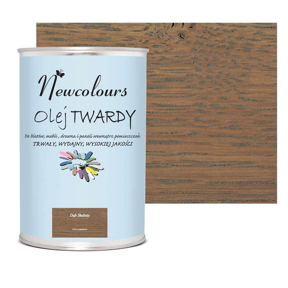 Olej twardy do mebli Newcolours 900ml Dąb Skali.