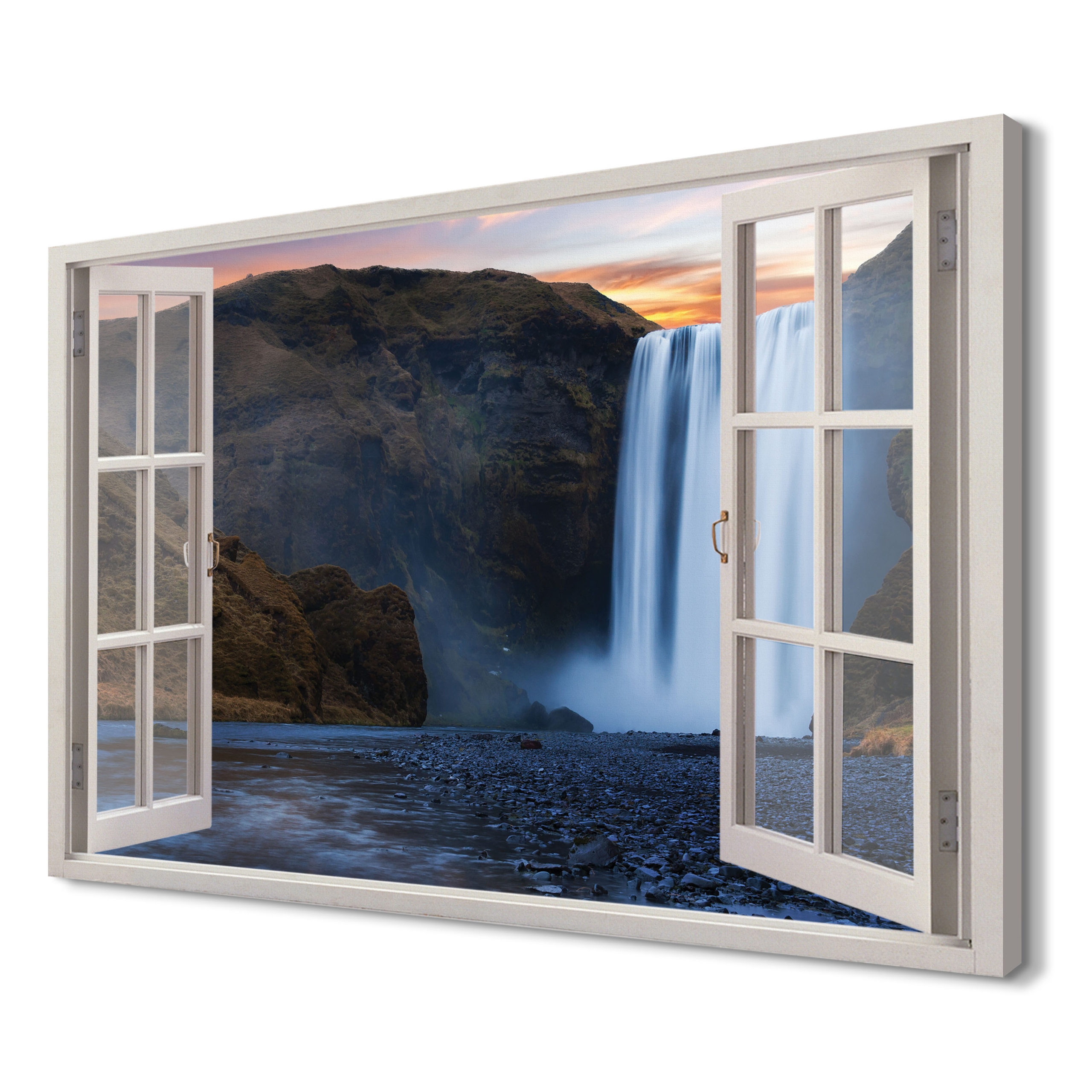 

Wodospad Skogafoss Fotoobraz na płótnie 3d 120x80