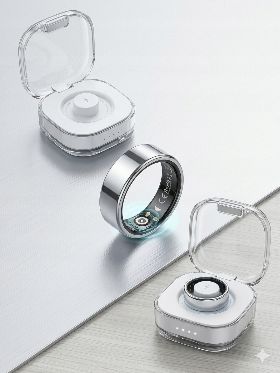 Smart Ring Inteligentní prstencový monitor zdraví Spánek Puls Vel. 10 Stříbrný