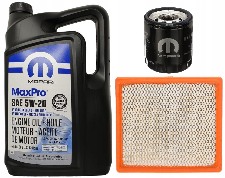 MOPAR 5W20 5L + FILTRY CHRYSLER 200 2,4 2011-2014