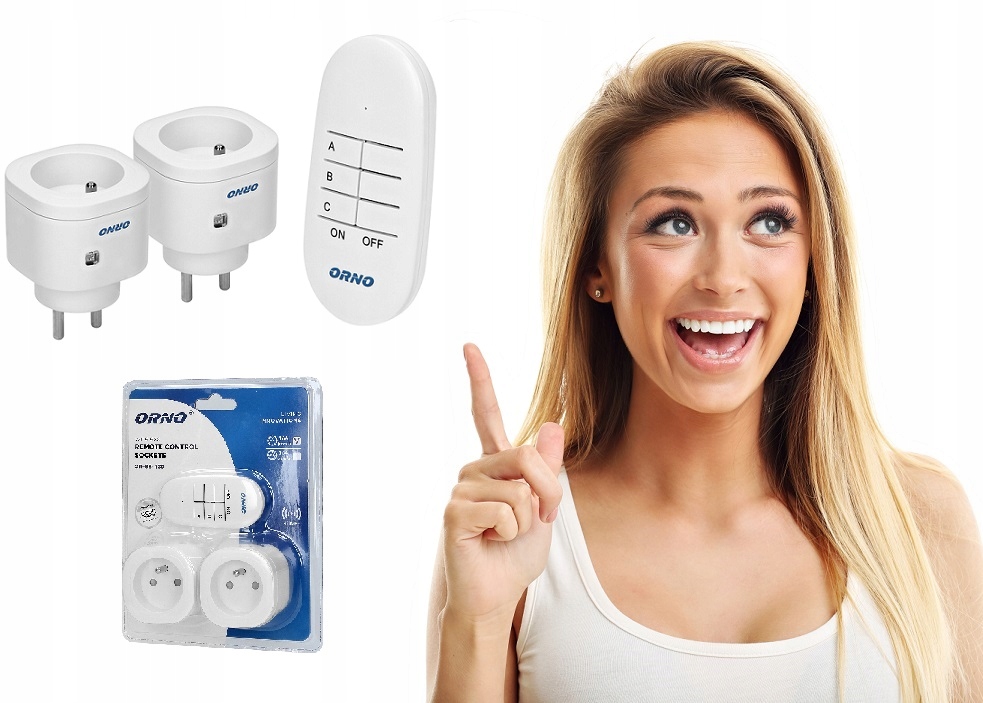 2 Bezdrátové Zásuvky Ovládané Dálkovým Ovladačem