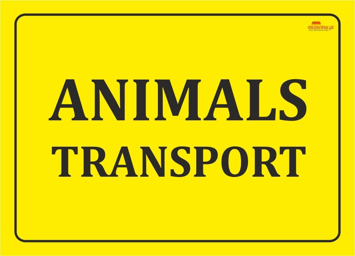 Nr.86 ANIMALS TRANSPORT TABLICA OSTRZEGAWCZA