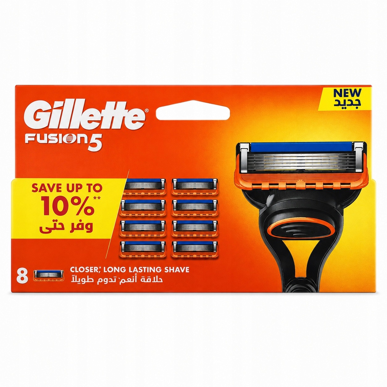 Gillette Fusion5 Čepele Náplně 8 ks 5 Čepele Zastřihovač Továrně balené