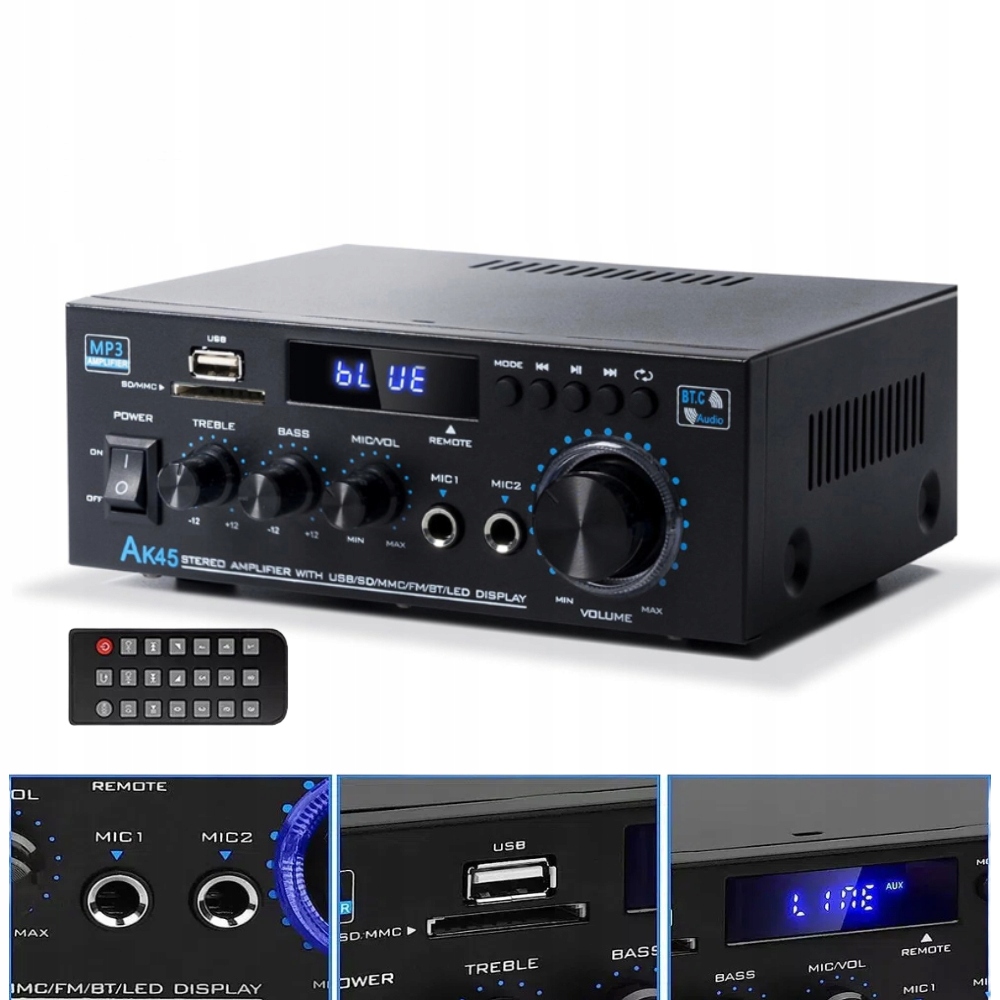 Stereo Hifi Zesilovač 2 Kanály Digitální Zesilovač Zvuku