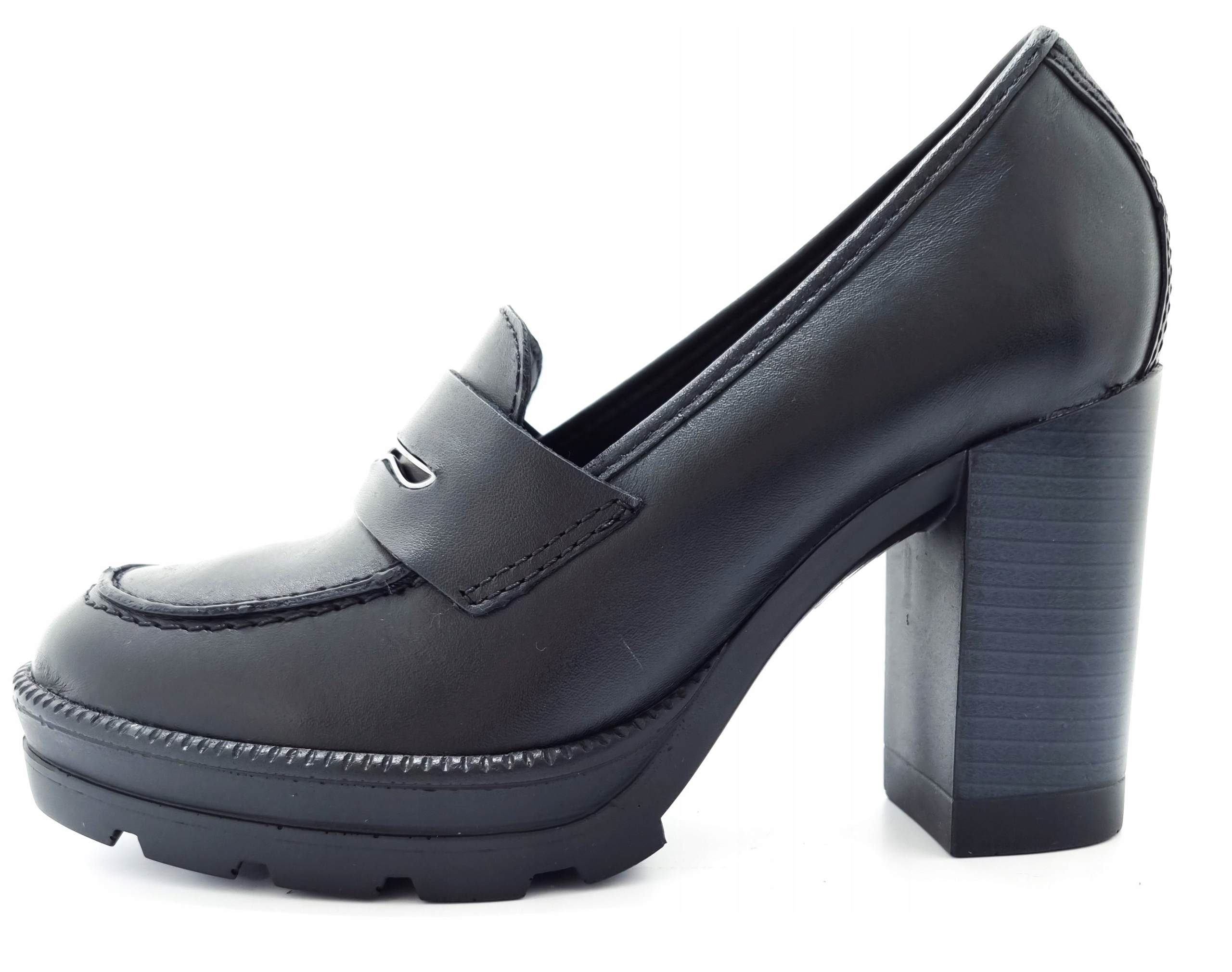 Mokasíny na sloupku Bottero 350102 Černá kůže 40