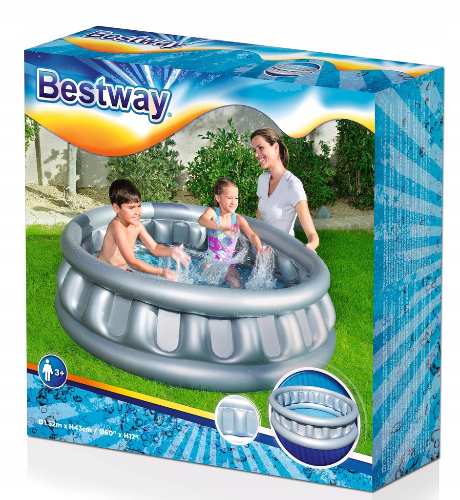 BASEN 51080 BASENIK DMUCHANY BRODZIK OGRÓD BESTWAY Wysokość 43 cm