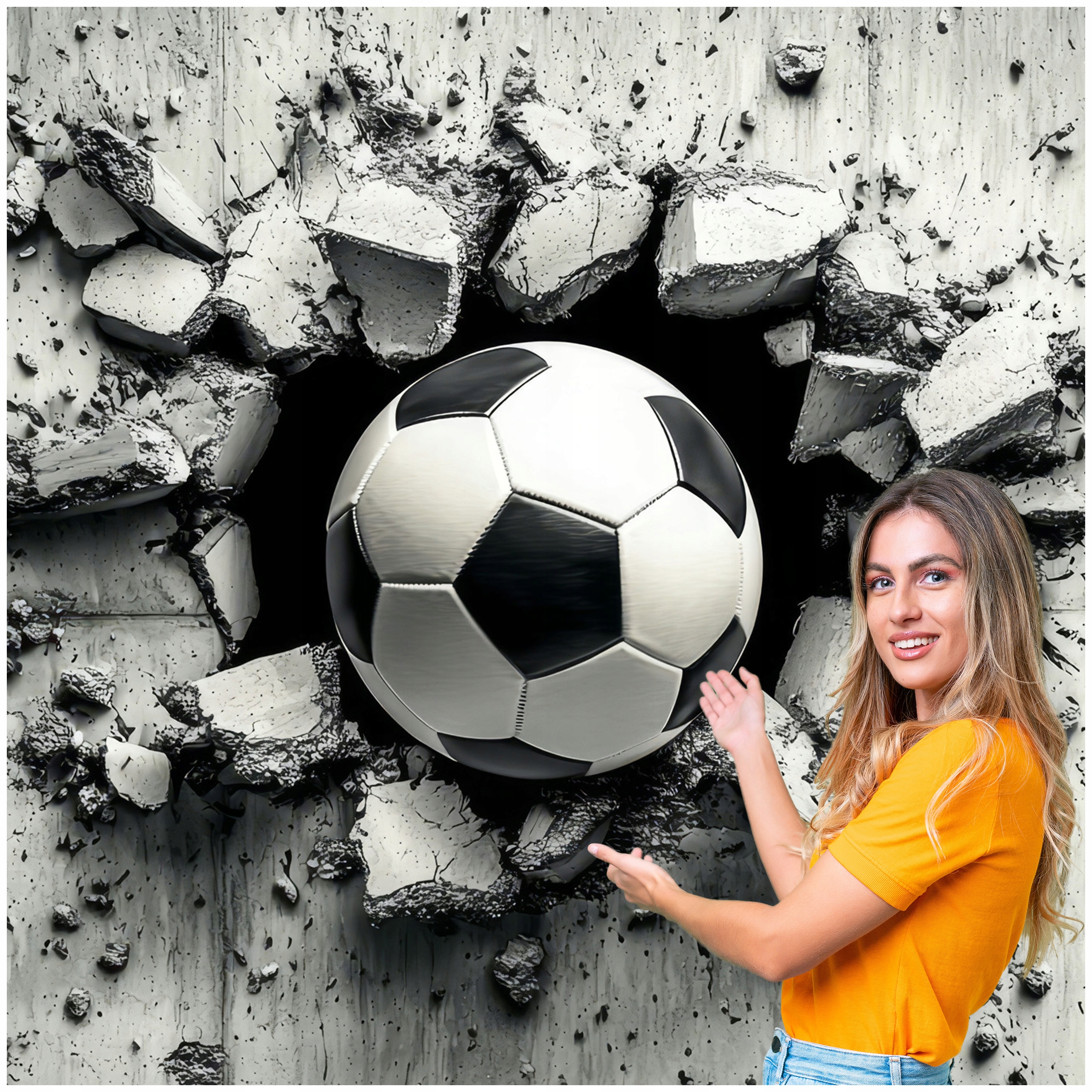 Fototapeta 3D Pro Mládež Fotbal 392x260 DMPN11W