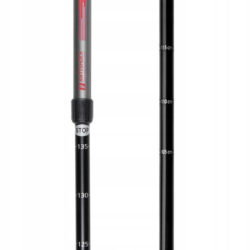 KIJE TREKKINGOWE SPOKEY EKVILIBRO RED 105-135 CM Kolor dominujący pomarańcze i czerwienie