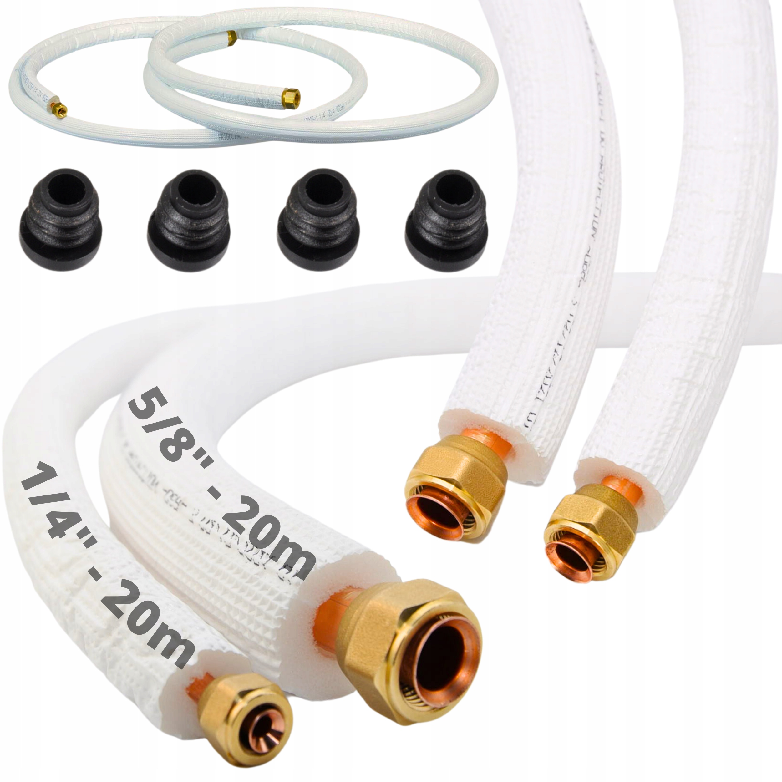 Sada trubek pro klimatizaci 1/4+5/8 20 m pro klimatizaci o výkonu 5 kW