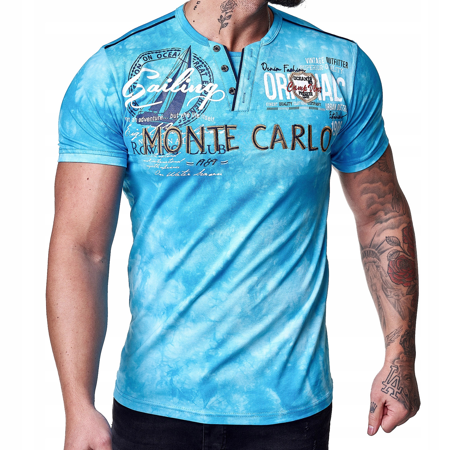 Pánské tričko Monte Carlo Vyšívané Mazané výšivky