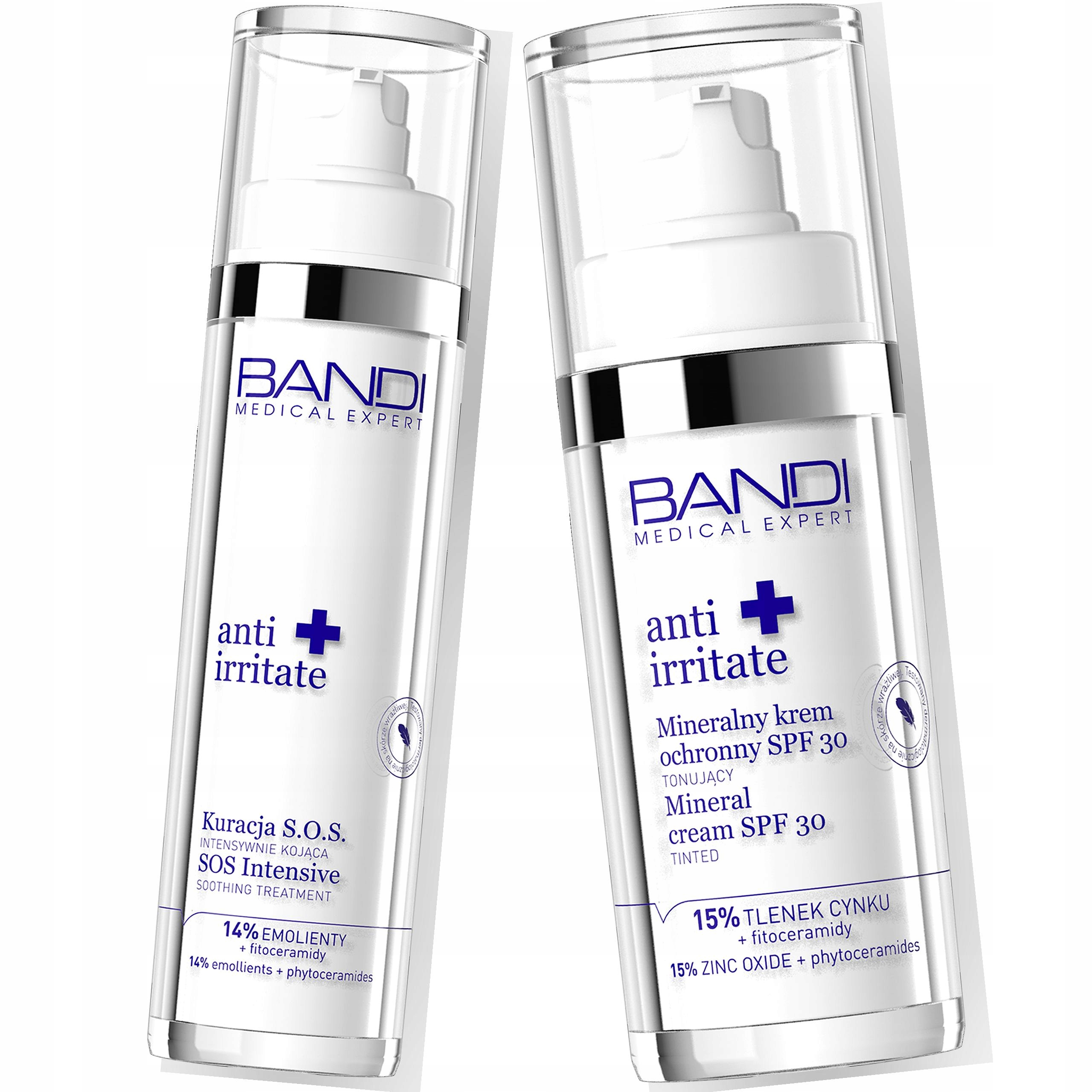 Zestaw Bandi Kuracja kojąca krem Spf Ochrony i ukojenie