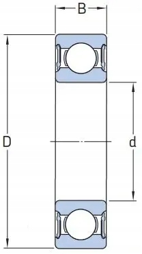 Łożysko kulkowe 608 2RS CODEX 8X22X7 Kod producenta 3838486210166