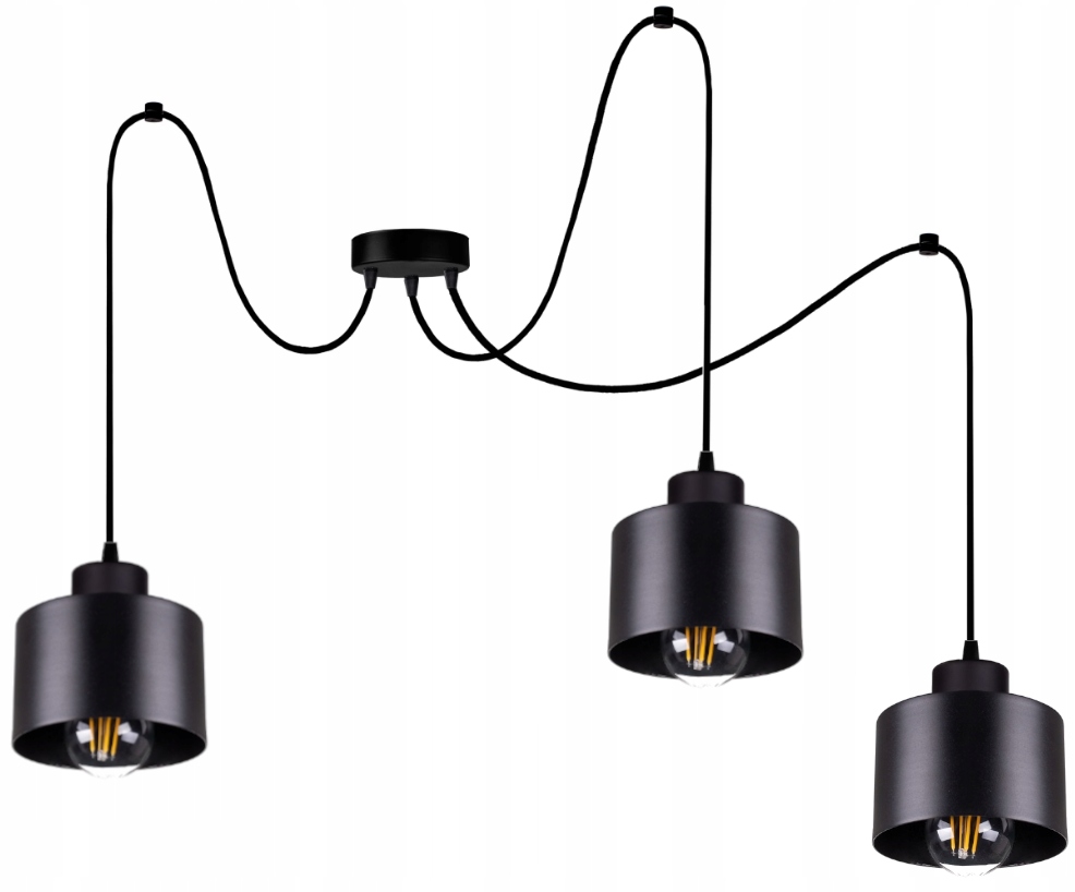 

Lampa Wisząca Sufitowa Żyrandol Pająk Edison Loft