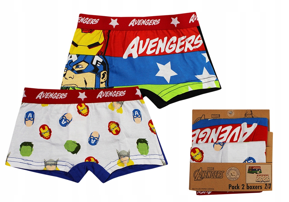 

Avengers Bokserki Dla Chłopca Eko Bio 2-PAK 6/8LAT