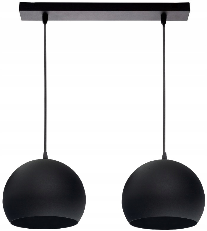 

Lampa Wisząca Sufitowa Metalowe Kule Czarna Loft