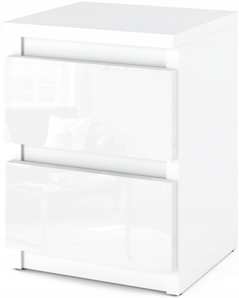 SZAFKA NOCNA BIAŁA POŁYSK, STOLIK NOCNY, NAKASTLIK, SZAFKA NOCNA 30 CM