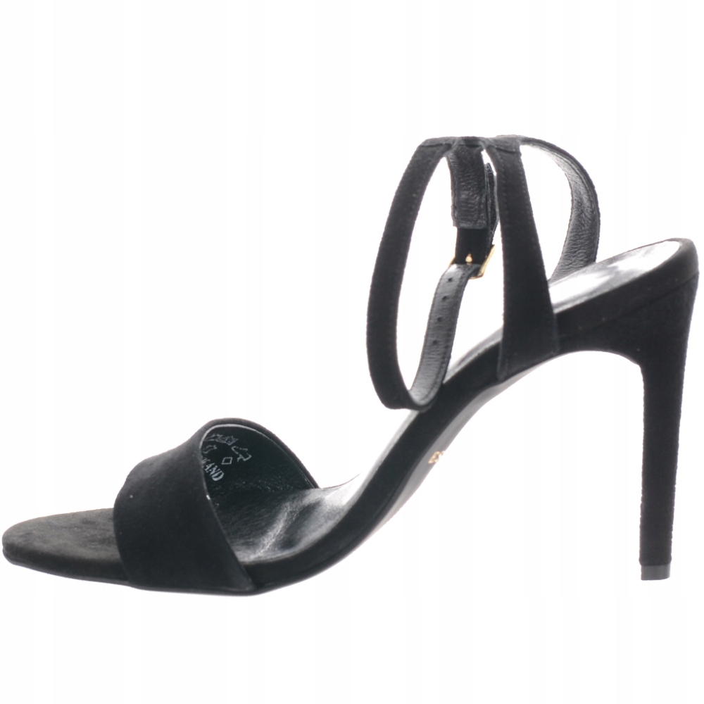 RYŁKO DAMSKIE CZARNE SANDAŁY NA OBCASIE 38 Oryginalne opakowanie producenta pudełko