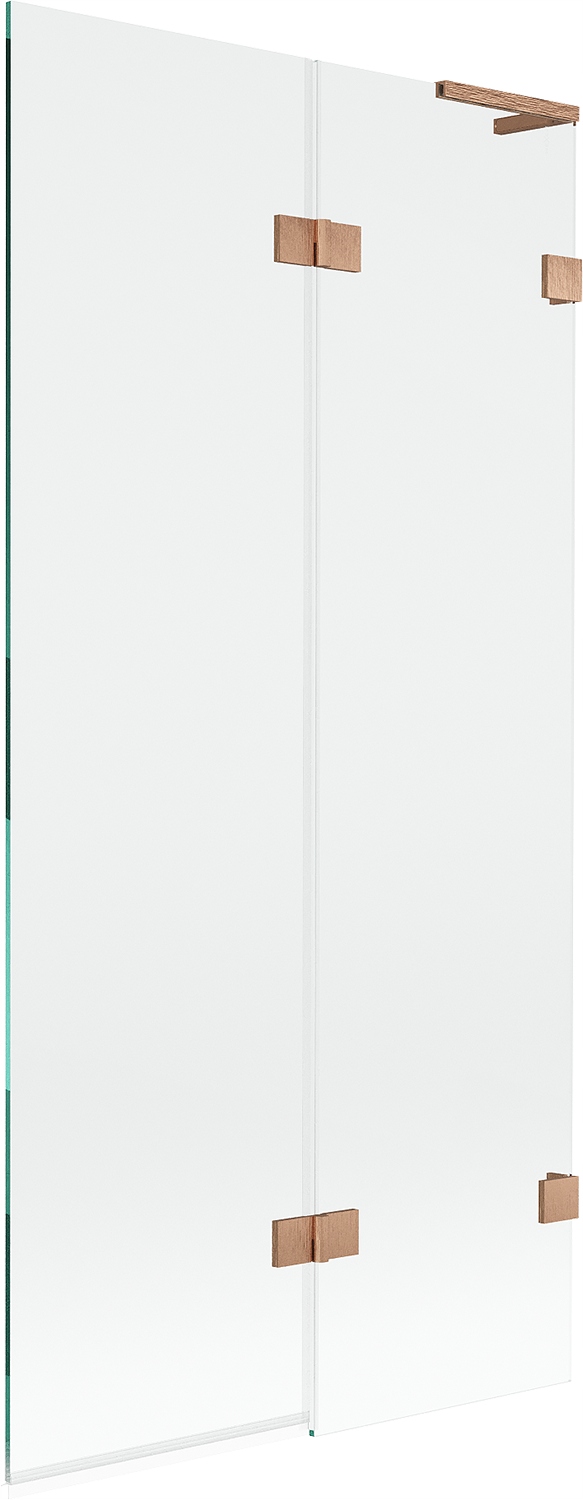 Mexen Lunar L vanová zástěna 2křídlová pravá 90 x 150 cm, transparentní, ka