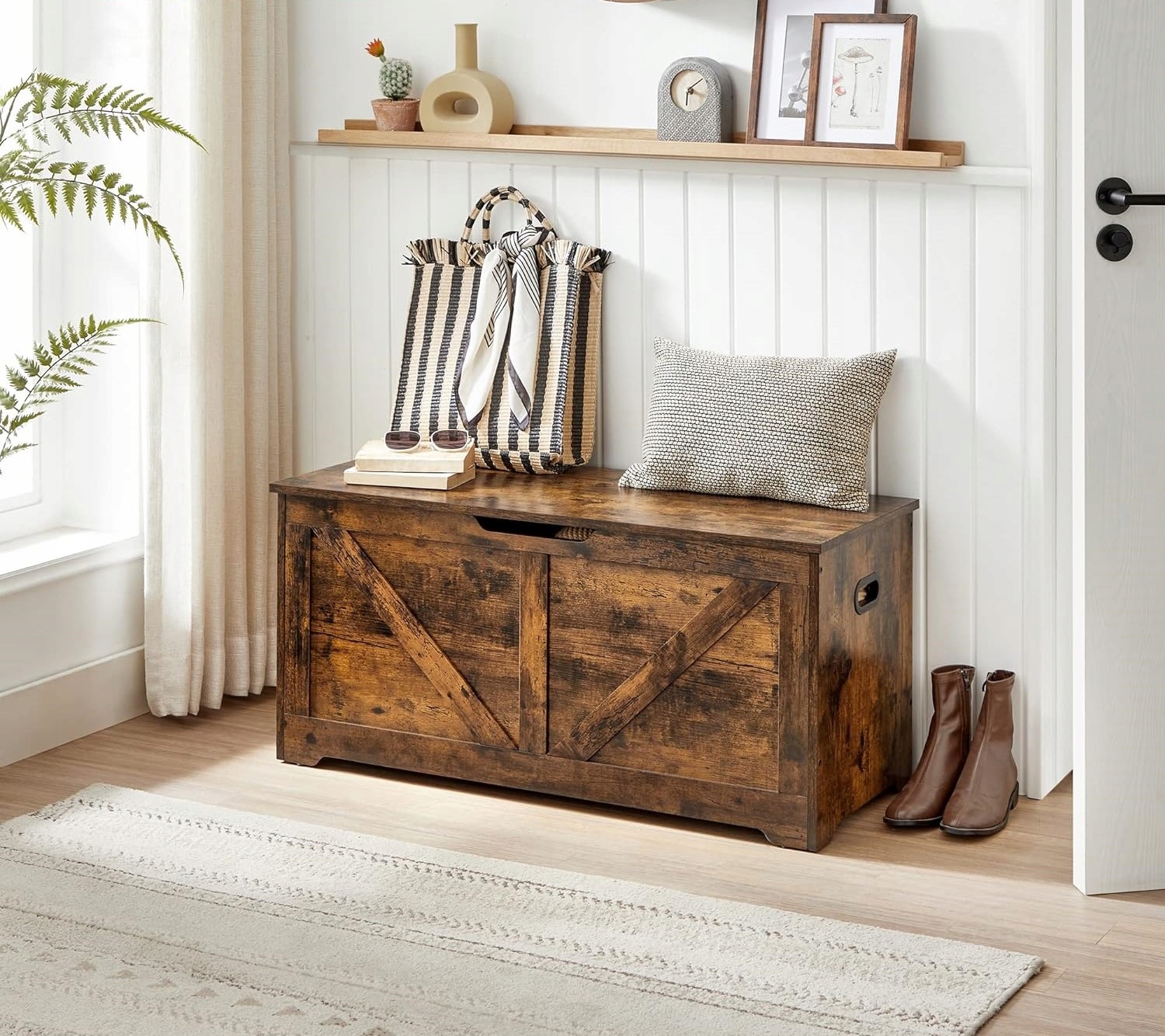 SKRZYNIA KUFER DO PRZECHOWYWANIA NA UBRANIA ZABAWKI BUTY ŁAWKA DO SIEDZENIA Kod producenta S473