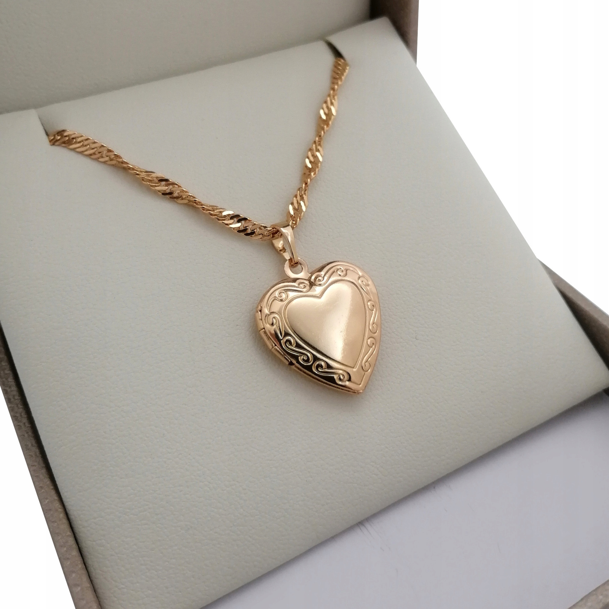 

Złoty Naszyjnik Sekretnik Serce 18K 60CM Prezent