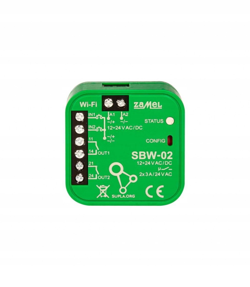 Sterownik bramowy WIFI 2-kanałowy SBW-02 SUPLA SPL10000019 Marka Zamel