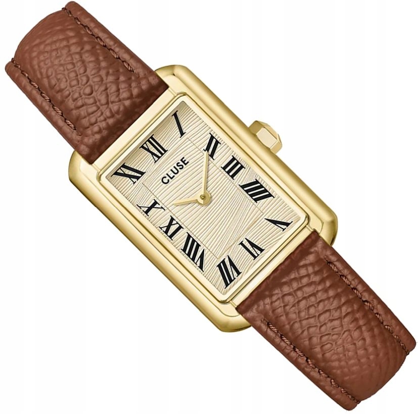 Elegantní Dámské Vintage Hodinky Cluse CW15008 Obdélníkové Číslice Zlaté 21 mm