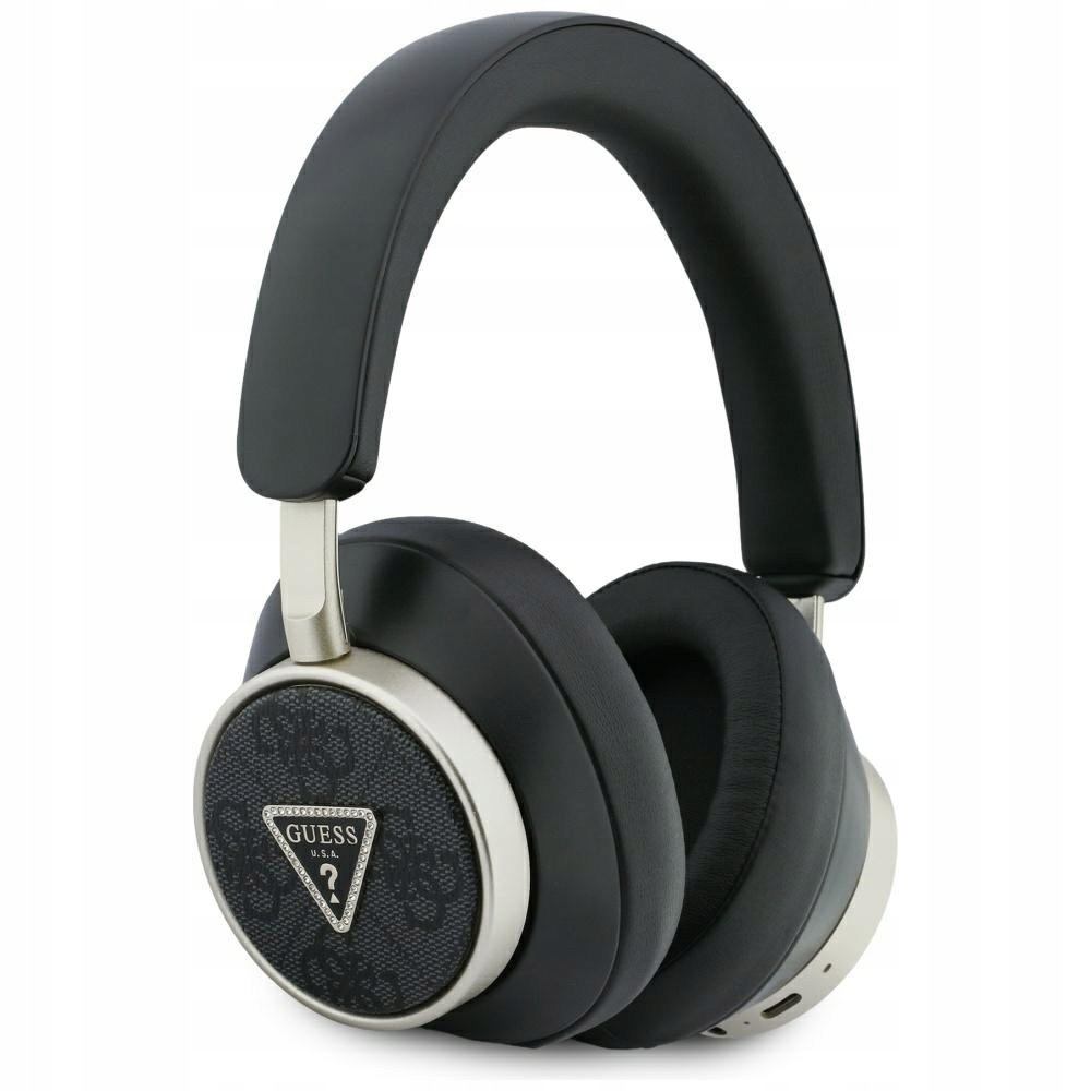 Slúchadlá na uši Guess 4G Triangle Logo Bluetooth Enc čierne