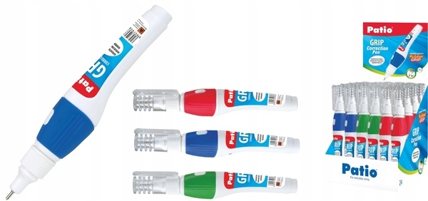 

Korektor w długopisie Grip met. Końc. 7ml, Patio