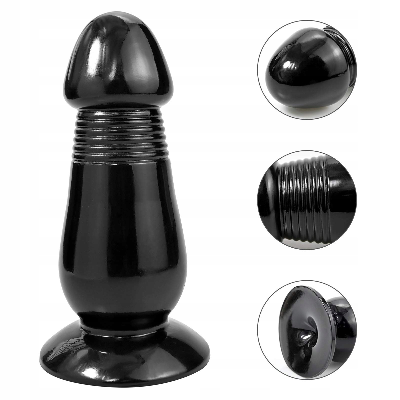ROLUCK Czarny Dildo z Przyssawką Do Analu i Prostaty — miniatura 3