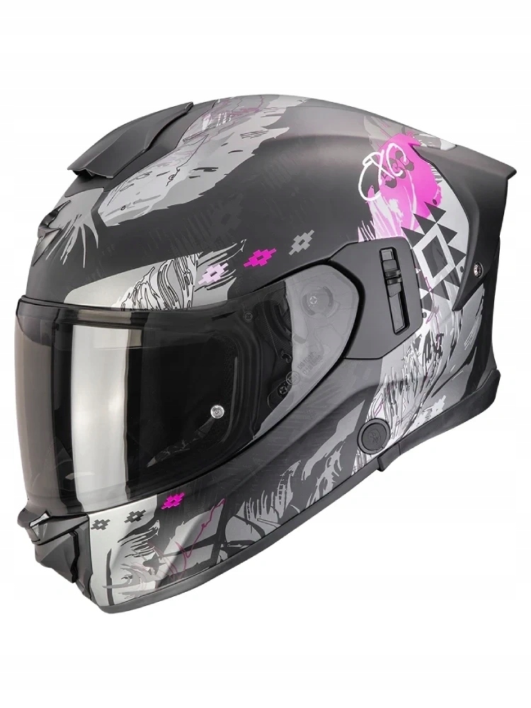 Integrálna motocyklová prilba Scorpion EXO-530 Air Hadji Matt Black-Pink Xs