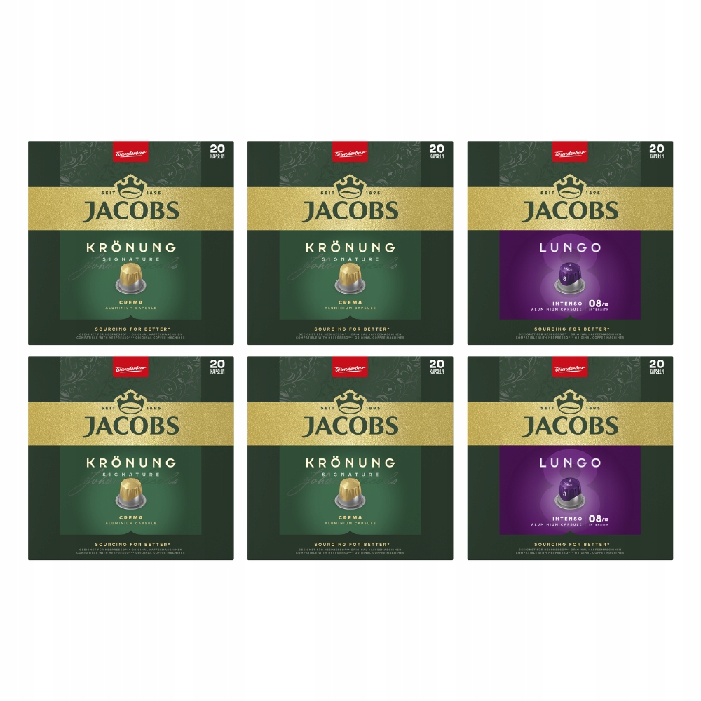 Kapsułki Jacobs do Nespresso(r)* Kronung, Lungo Intenso 6 opakowań