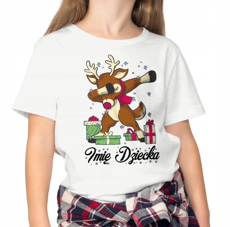 

Koszulka świąteczna imię pod choinkę 158
