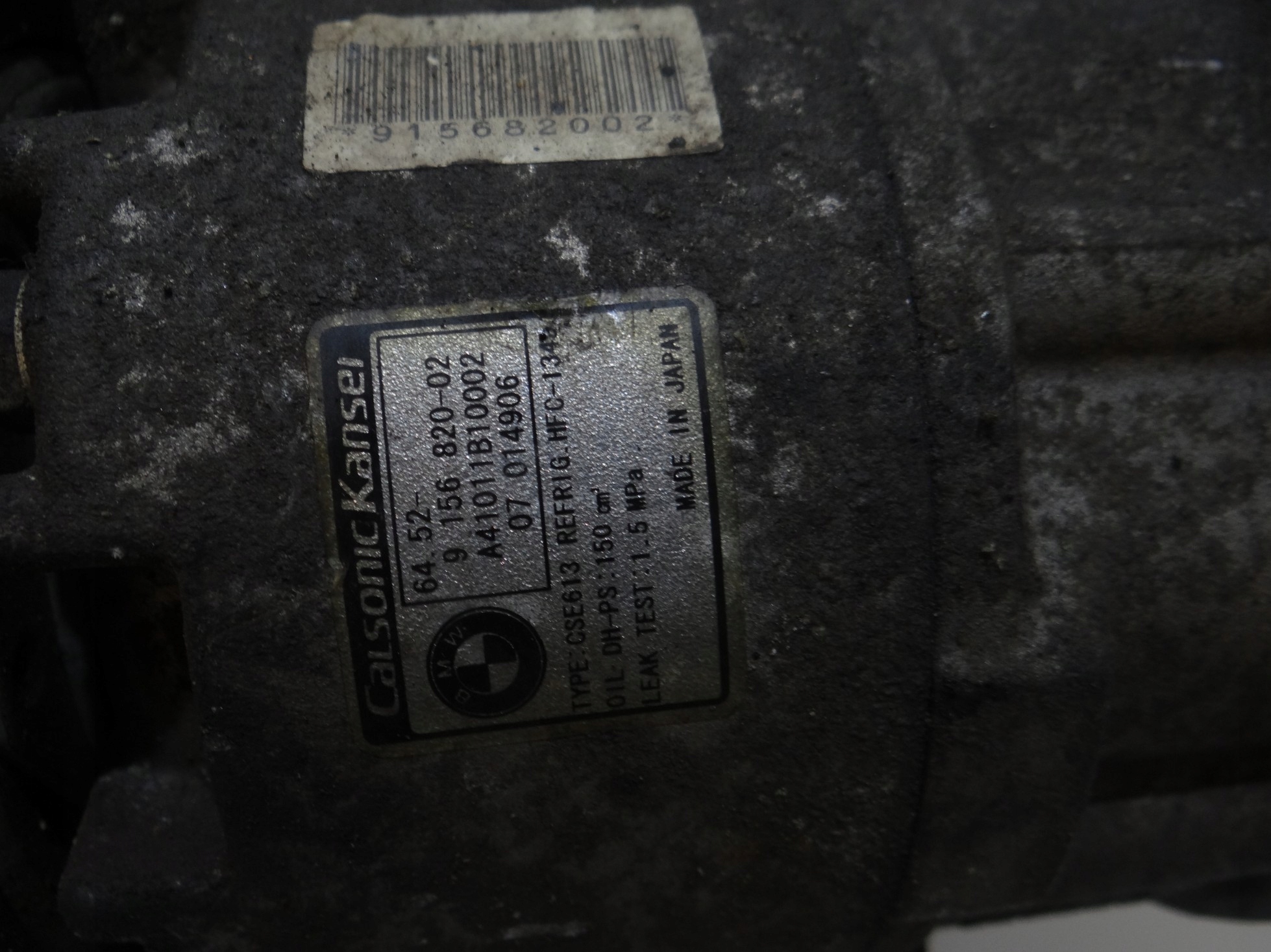 compressor; compressor of the air conditioning BMW E81 N43 9156820