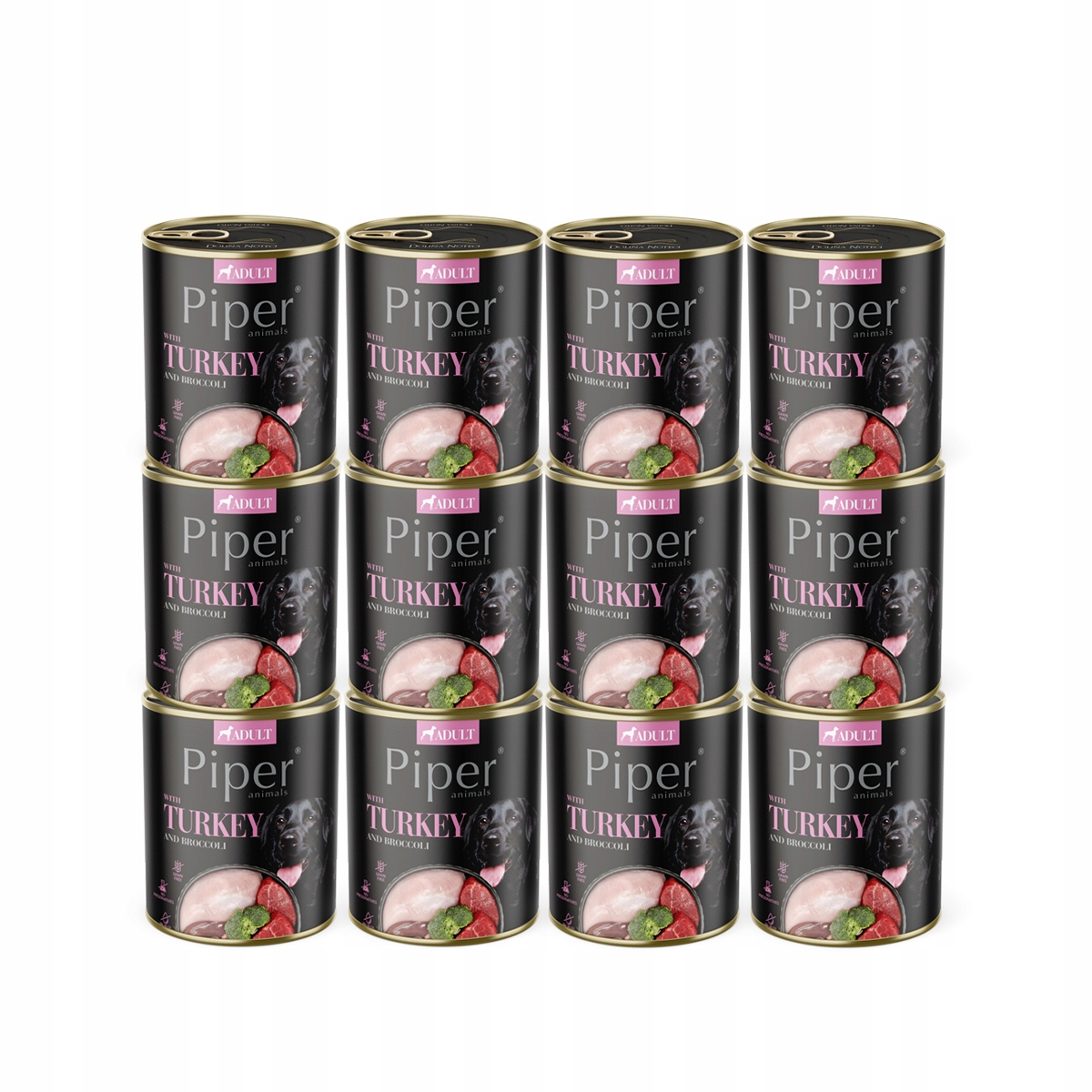 Levně Piper vlhké krmivo pro psy s krůtím masem a brokolicí bez obilovin, sada 12 x 800 g