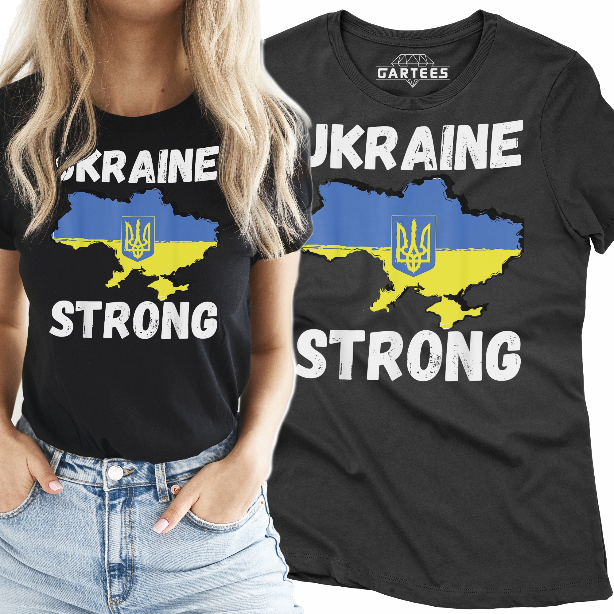 

Koszulka Damska Ukraina Strong Solidarni Putin War