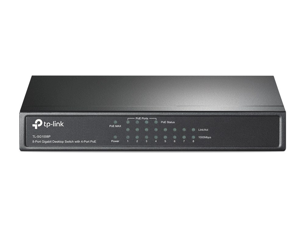 Switch TP-Link TL-SG1008P PoE 8xGE, 4xPOE, kovový