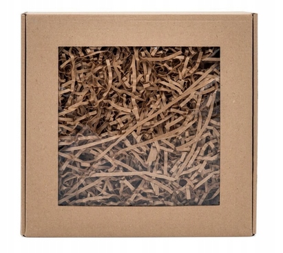 

Pudełko z okienkiem 15x15x5cm wypełniacz Kraft