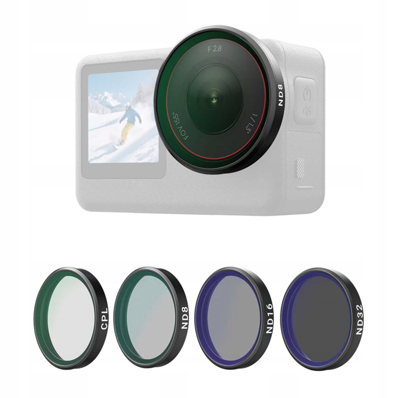 Sada filtrů CPL/ND8/ND16/ND32 Telesin pro Dji Osmo Action 6 (4 ks)