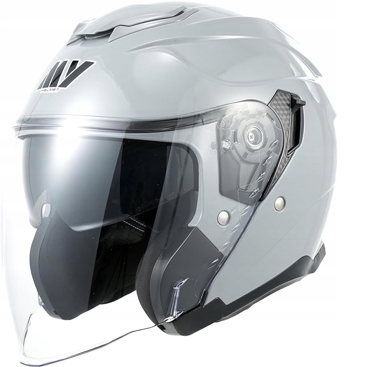 Motocyklová prilba typu jet My Helmet MY-835 šedá veľ. M lesk
