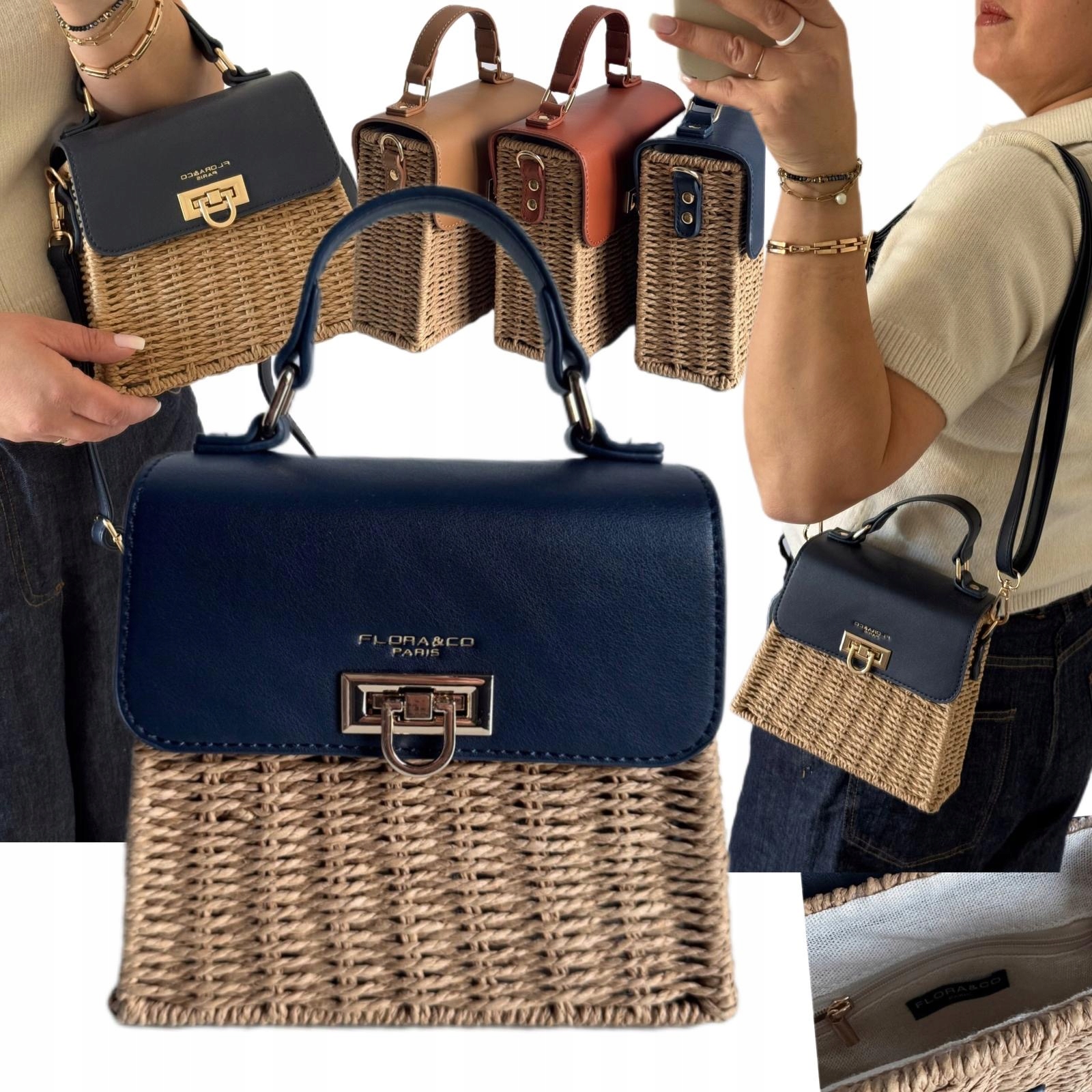 Dámská Kabelka Flora&co Modrá Košík Letní Plážový Virální