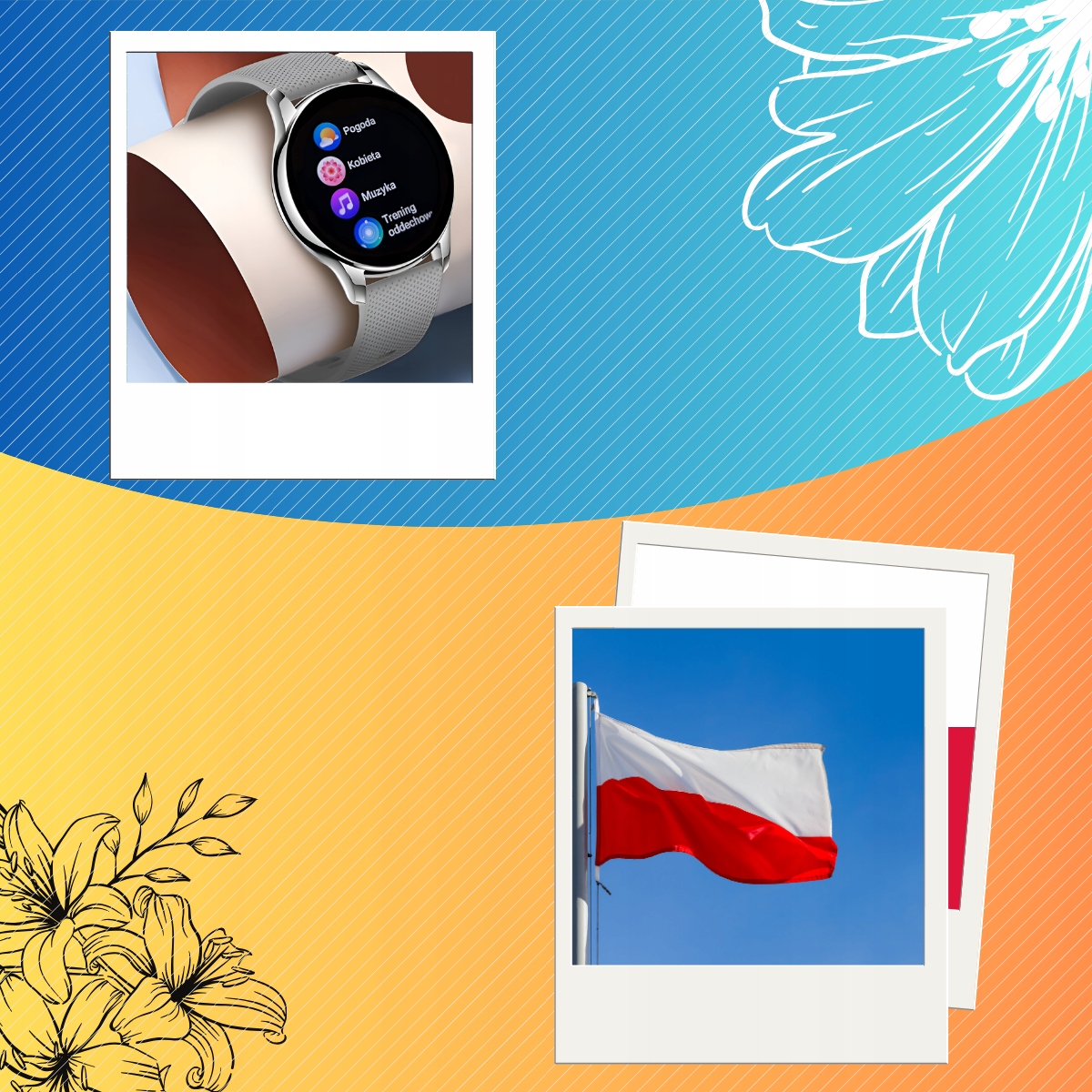 SMARTWATCH DAMSKI ZEGAREK ROZMOWY MENUPL ZDROWIE SPORT POWIADOMIENIA 2paski Kolor srebrny