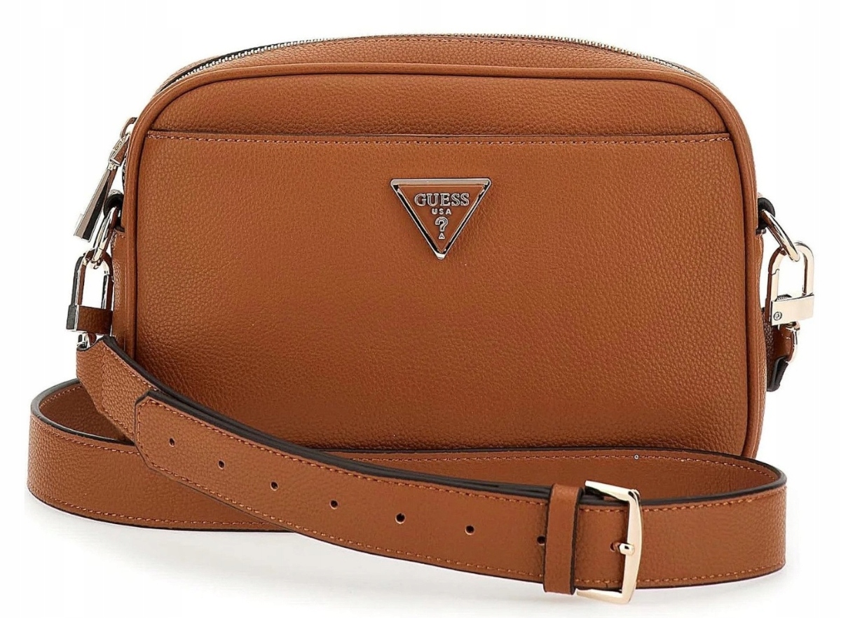 Malá Dámská Kabelka Přes Rameno Eko Kůže Přes Rameno Crossbody Hnědá Guess